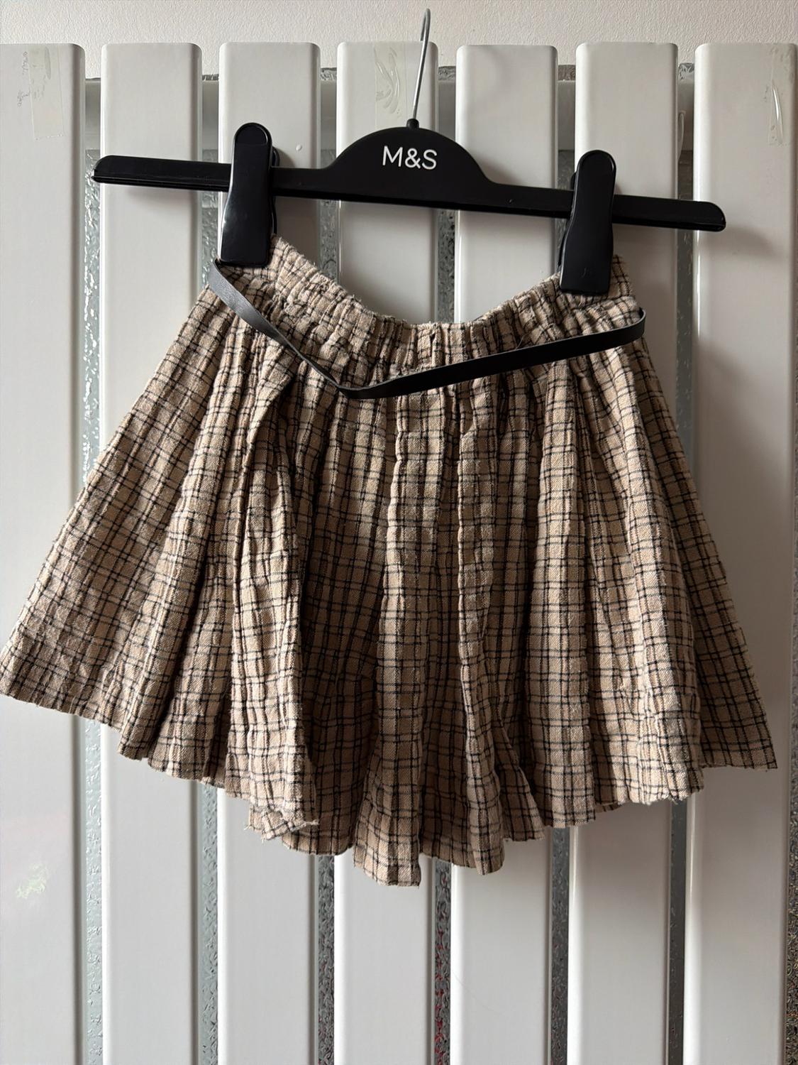 CHECK BOX PLEAT SKIRT - Image 4