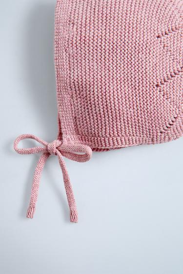 KNIT BONNET - Pink by Zara - Image 1