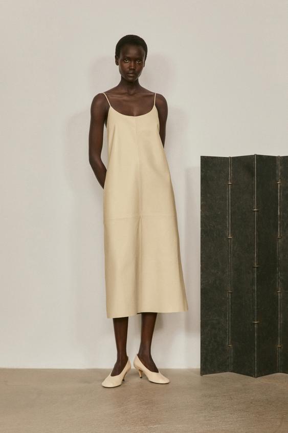 Nappa leather midi dress - LIMITED EDITION from Zara - $790
