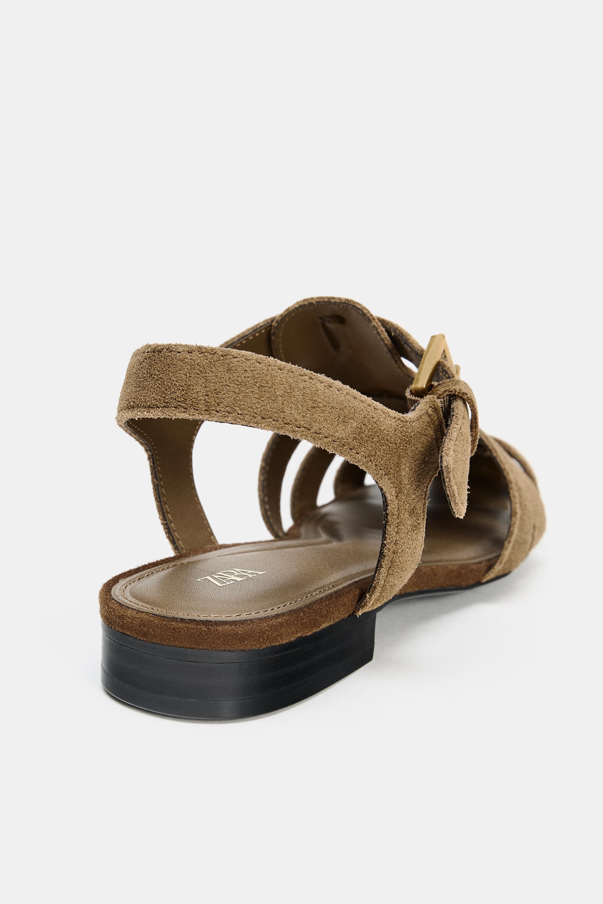 SPLIT SUEDE FISHERMAN SANDALS