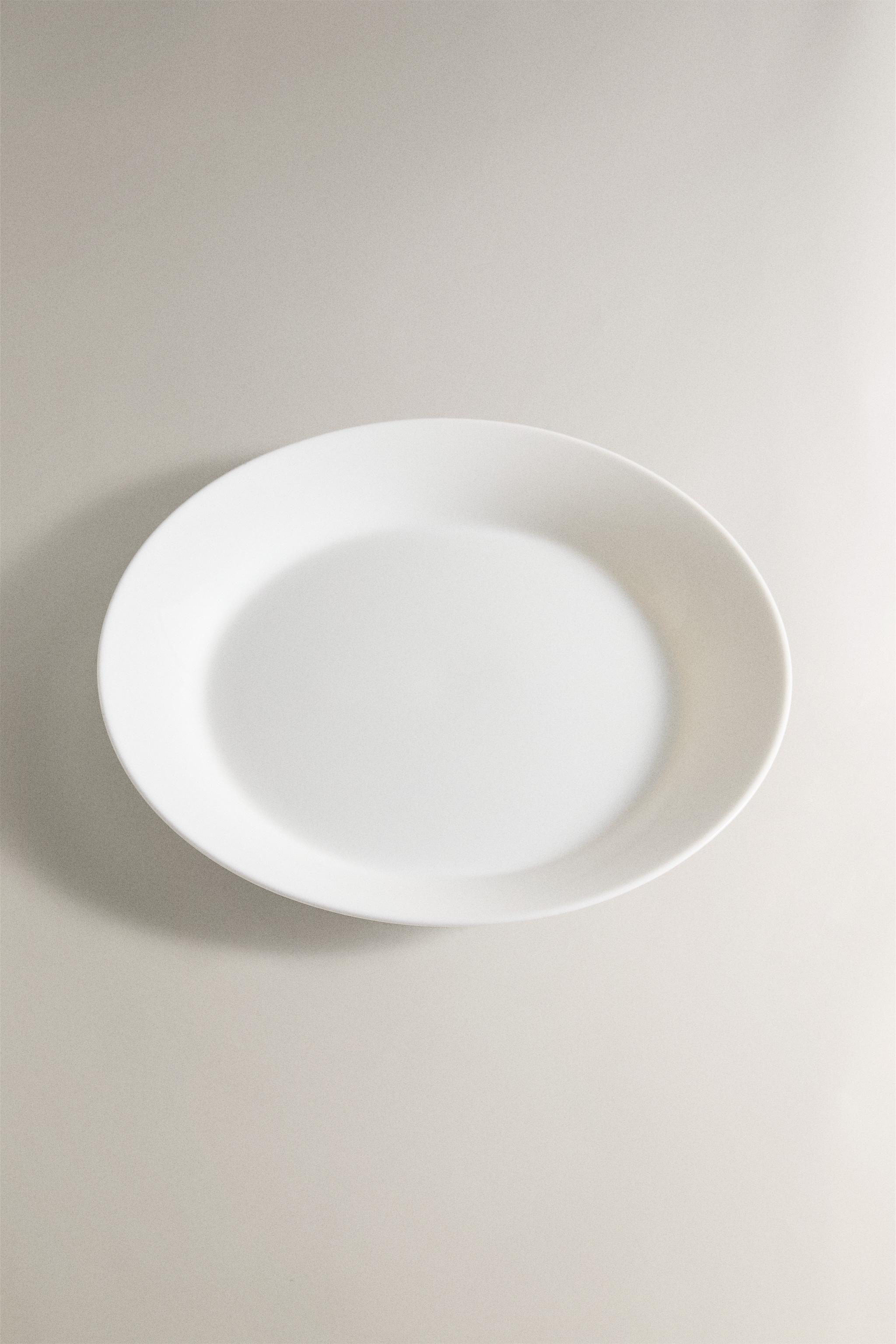 ASSIETTE PLATE VERRE BLANC