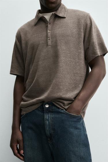 POLO CHANVRE - VISCOSE - Marron de Zara - Image 4
