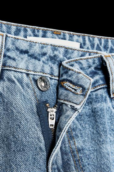 JEANS Z1975 STRAIGHT MIT HOHEM BUND UND ÜBERLAPPENDER TAILLE - Mittelblau von Zara