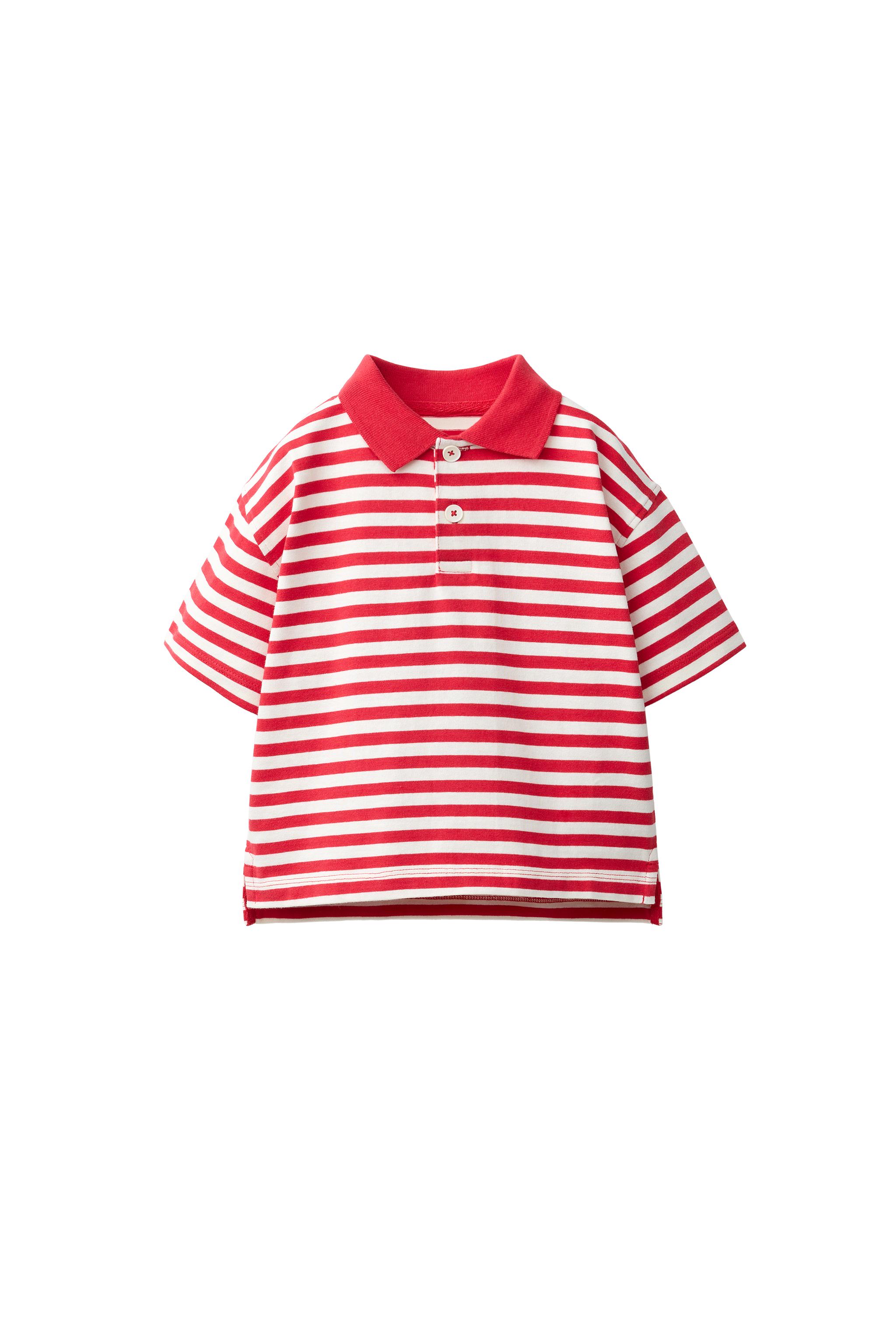 ストライプ柄ポロシャツ - ブルー | ZARA Japan / 日本
