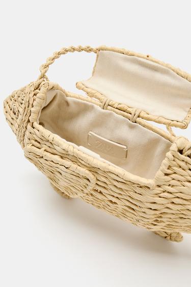 WOVEN FISH CROSSBODY BAG - Light beige by Zara - Image 6