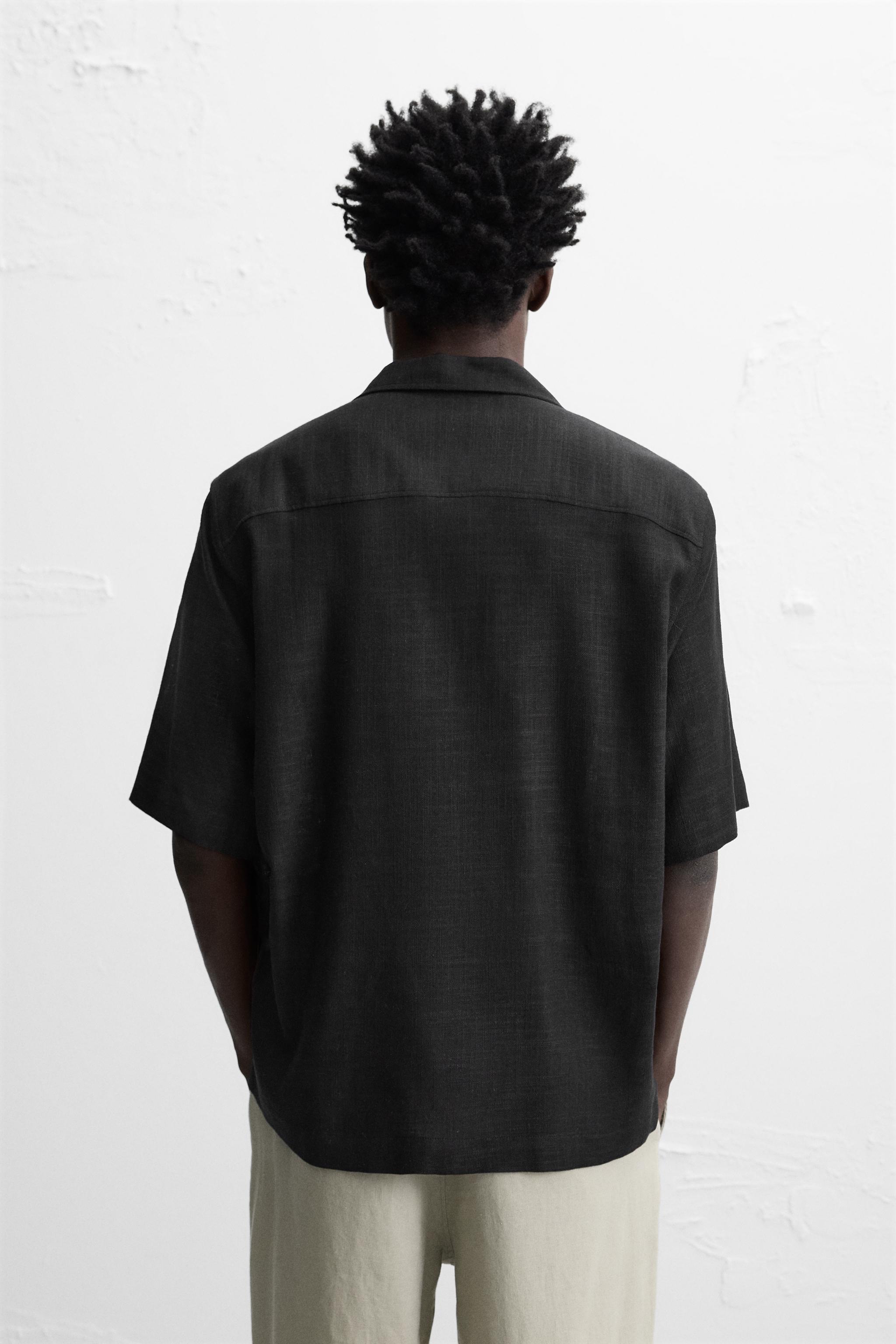 【ZARA】リラックスモダール半袖シャツ 4296/139/052 ZARA】リラックスモダール半袖シャツ 4296/139/052