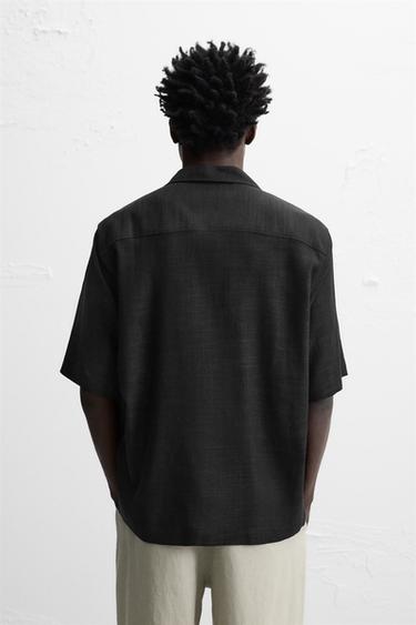 CHEMISE À COUPE DÉCONTRACTÉE - Noir de Zara - Image 2