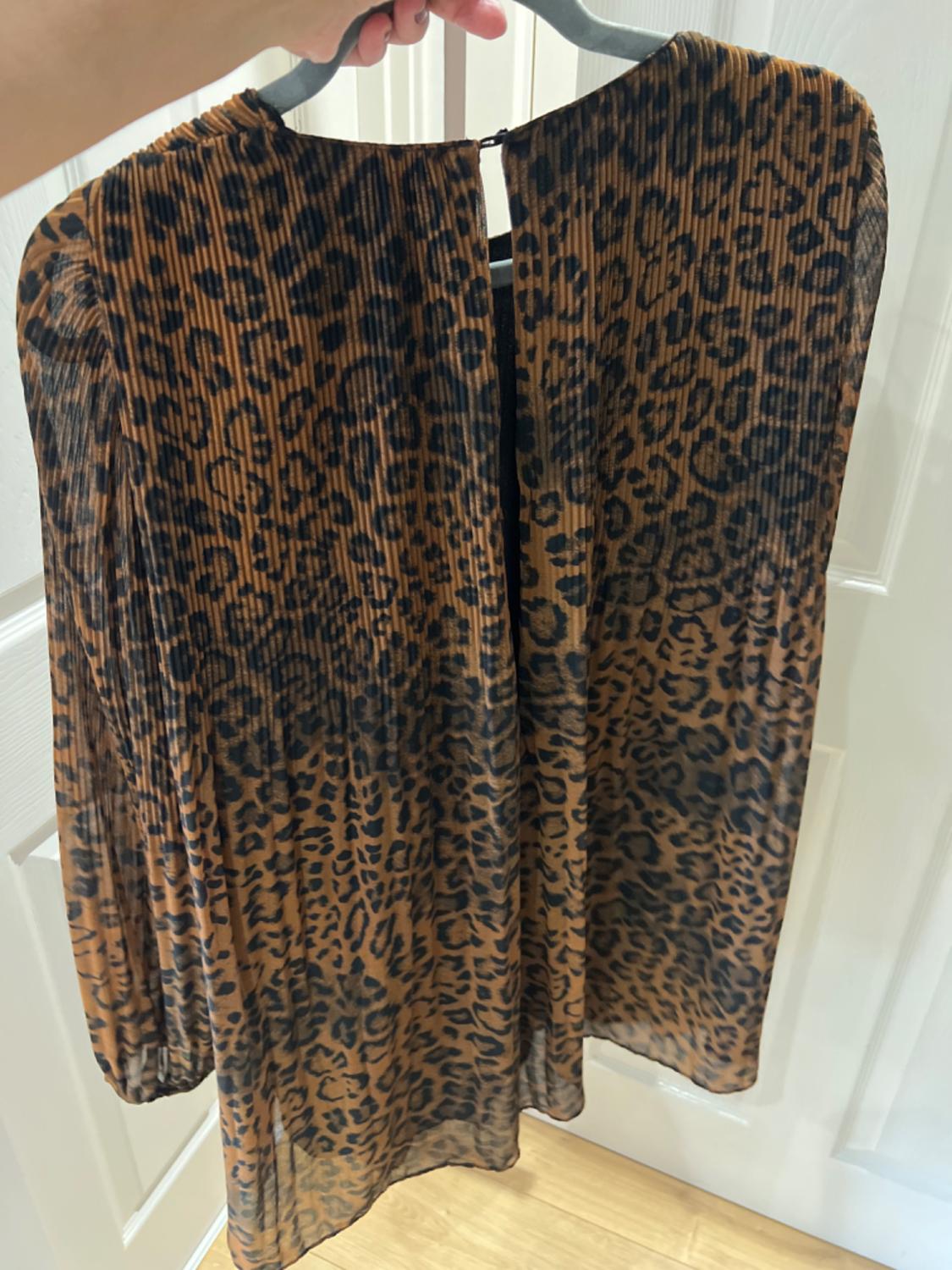 PLEATED ANIMAL PRINT PLAYSUIT DRESS - Image 4