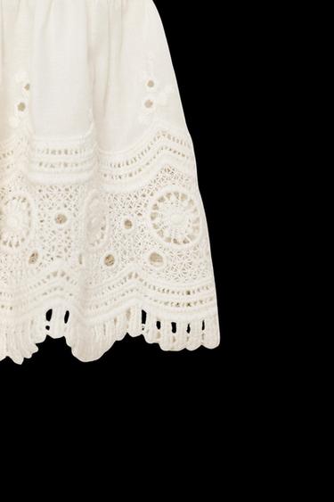TOP ROMÁNTICO PUNTO COMBINADO - Crudo de Zara