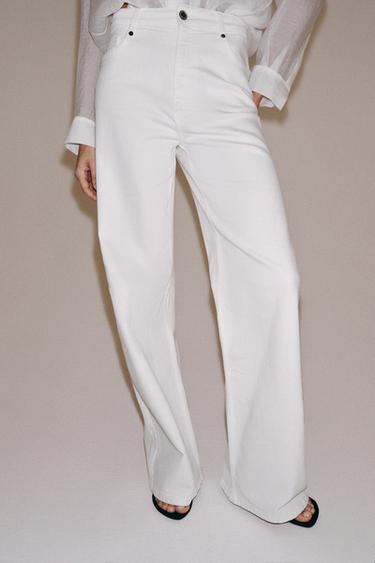 JEAN ZW COLLECTION WIDE LEG TAILLE HAUTE - Blanc de Zara - Image 1