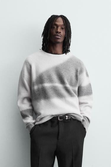 SPRAY EFFECT PRINT JUMPER - Oyster-white by Zara