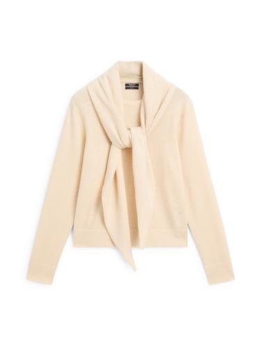 Pull en maille avec écharpe - Écru de Zara