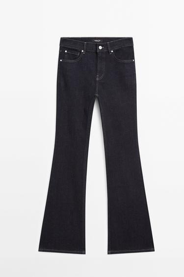Jeans skinny flare fit tiro alto - Azul de Zara