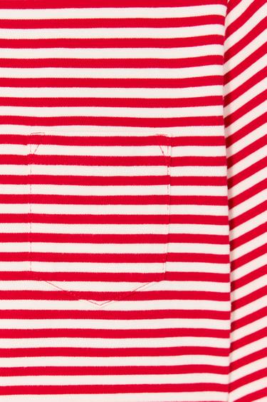 LIMITED EDITION STRIPED CROPPED T-SHIRT WITH POCKET - striped by Zara - Image 7