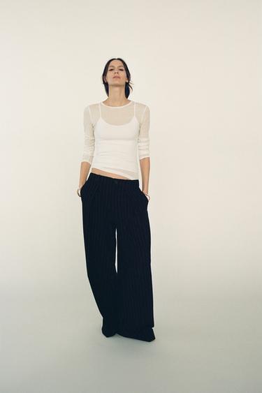 CAMISETA POLIAMIDA TIRANTE FINO - Blanco de Zara