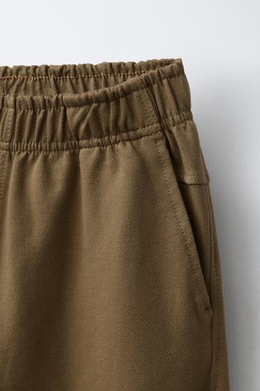 PANTALON DE JOGGING CARGO EN MOLLETON - Marron clair de Zara - Image 2