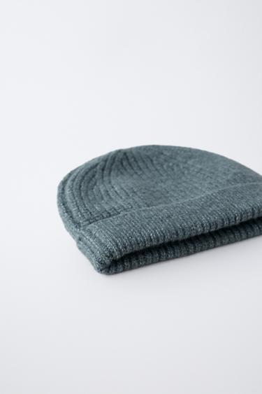 BASIC KNITTED BEANIE - Petrol blue by Zara - Image 2