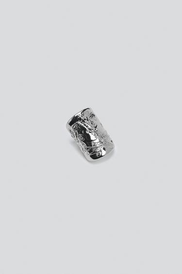 METAL SCARF BROOCH — Silver 1