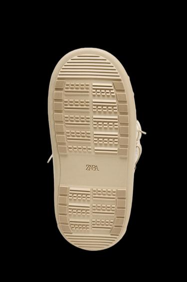 Zara FAUX SHEARLING ANKLE BOOTS SKI COLLECTION - Multi-color