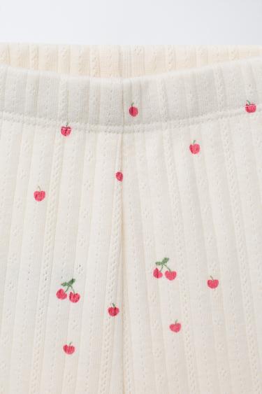 CHERRY PRINT BODYSUIT AND LEGGINGS SET - Cream by Zara - Image 4