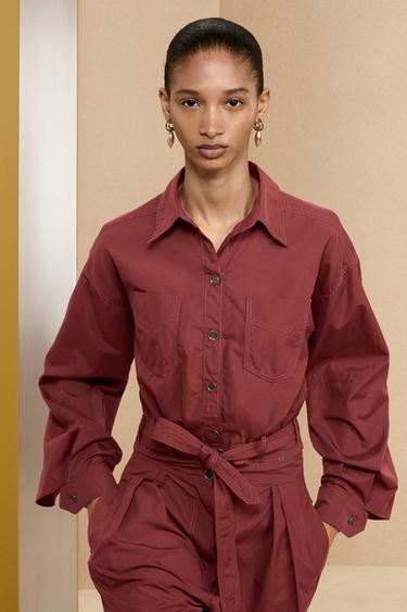 LC SHRT 14 - Maroon by Zara - Image 2