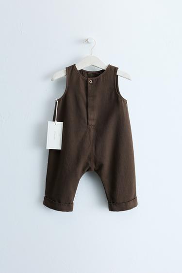 ZARA TIMELESS - PLAIN TWILL DUNGAREES - Dark brown by Zara - Image 0