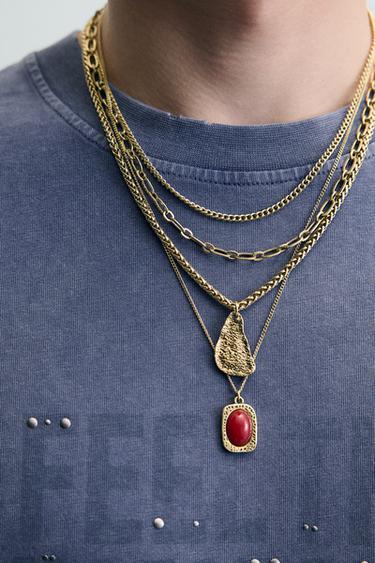 LOT DE 4 COLLIERS ASSORTIS - Or de Zara - Image 1