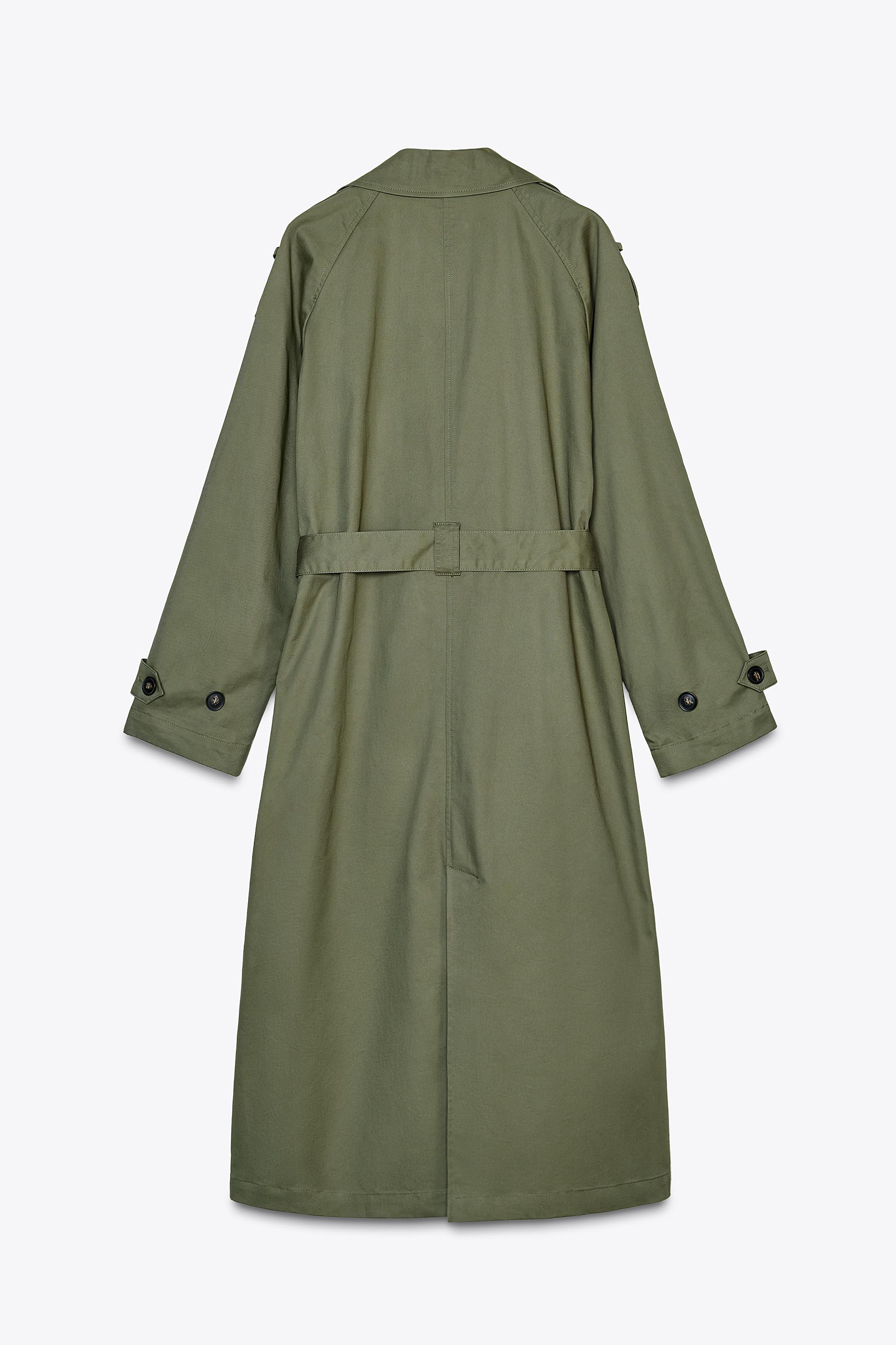 BELTED DOUBLE-BREASTED TRENCH COAT - stone | ZARA United States