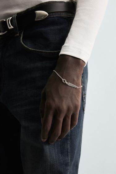 METAL CHAIN LINK BRACELET - Silver by Zara - Image 1
