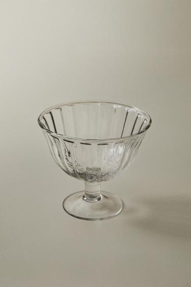 COUPE À DESSERT EN VERRE RAYÉ - Transparent de Zara - Image 4