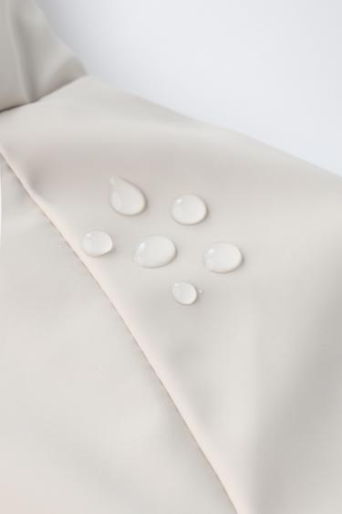 WATER-REPELLENT RUBBERISED FAUX FUR JACKET - Ecru by Zara - Image 8
