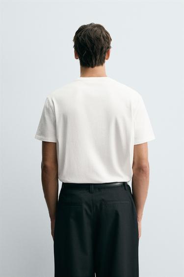 Zara CROPPED FIT T-SÄRK - Valge