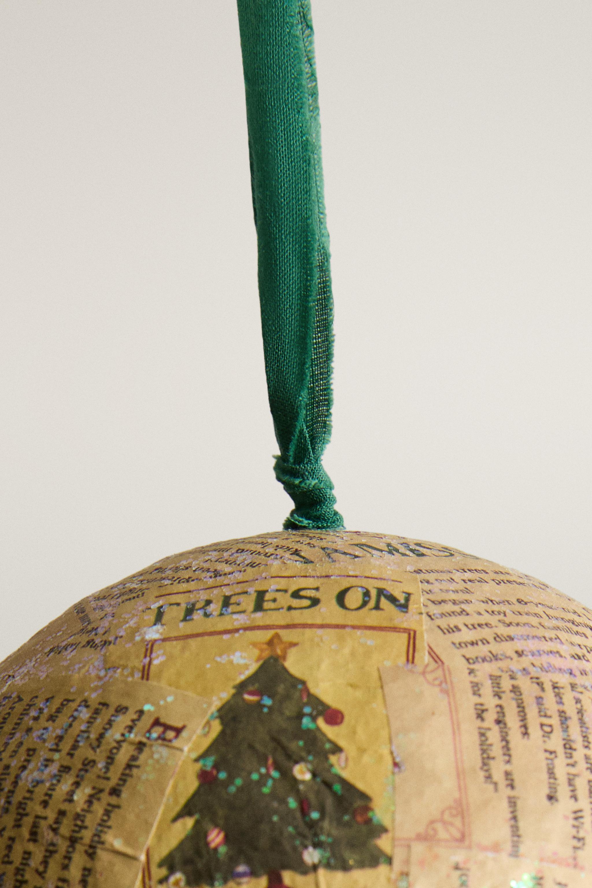 PRINTED PAPER CHRISTMAS TREE DECORATION