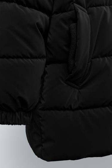 MANTEAU LONG MATELASSÉ ÉTIQUETTE - Noir de Zara - Image 6