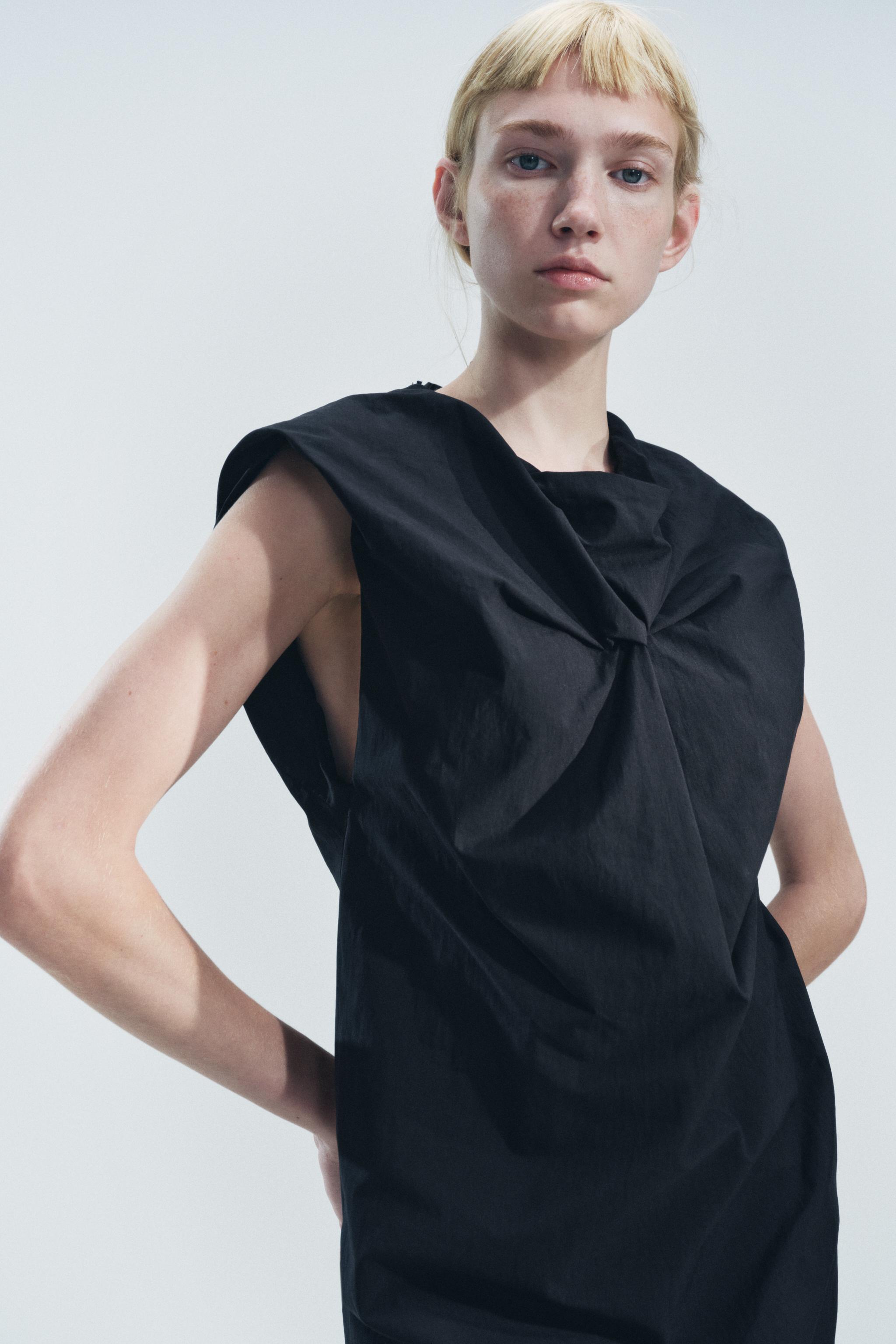 KNOTTED MINI DRESS ZW COLLECTION - Black | ZARA United States