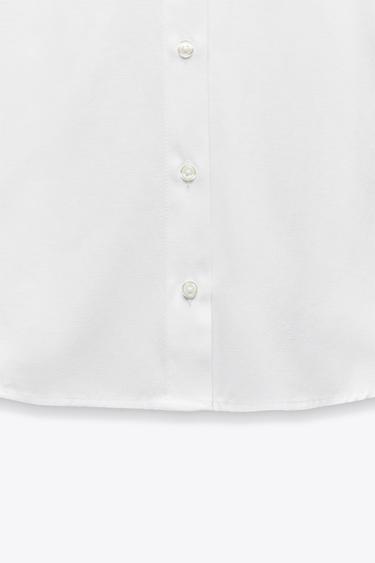 CHEMISE OXFORD AVEC COTON - Blanc de Zara - Image 5