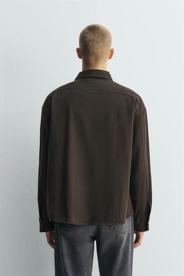 CHEMISE FLUIDE COUPE DÉCONTRACTÉE ÉDITION LIMITÉE - Marron foncé de Zara - Image 2