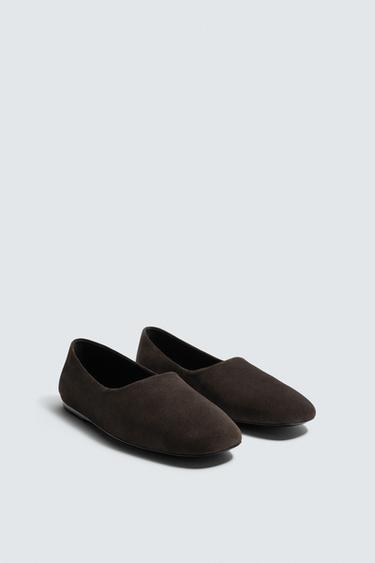 LIMITED EDITION LEATHER LOAFERS - Chocolate by Zara