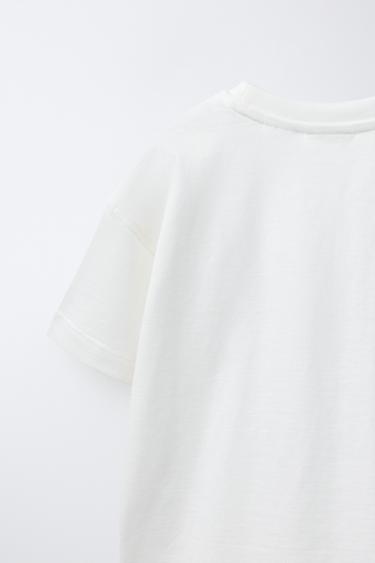 T-SHIRT IMPRIMÉ INSCRIPTION MAMAN ET PAPA - Blanc de Zara - Image 3