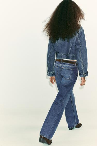 Z1975 WIDE-LEG LOW-RISE JEANS WITH BELT - Mid-blue by Zara - Image 2