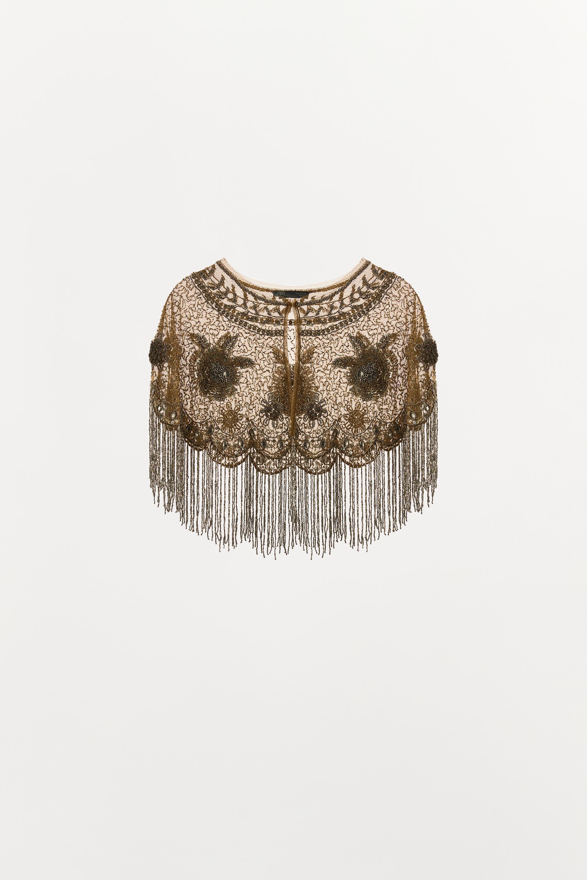 CAPE BRODERIES FANTAISIE FRANGES