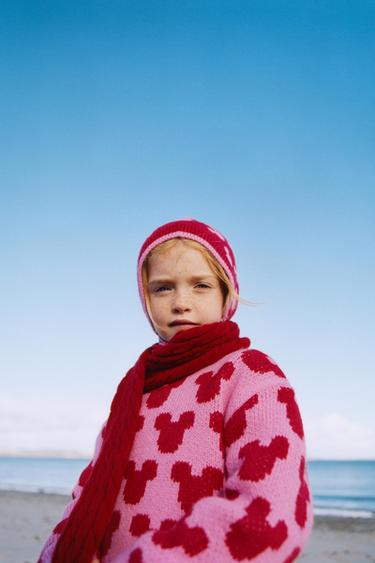 MICKEY MOUSE © DISNEY WOOL BLEND KNIT JUMPER - Pink de Zara