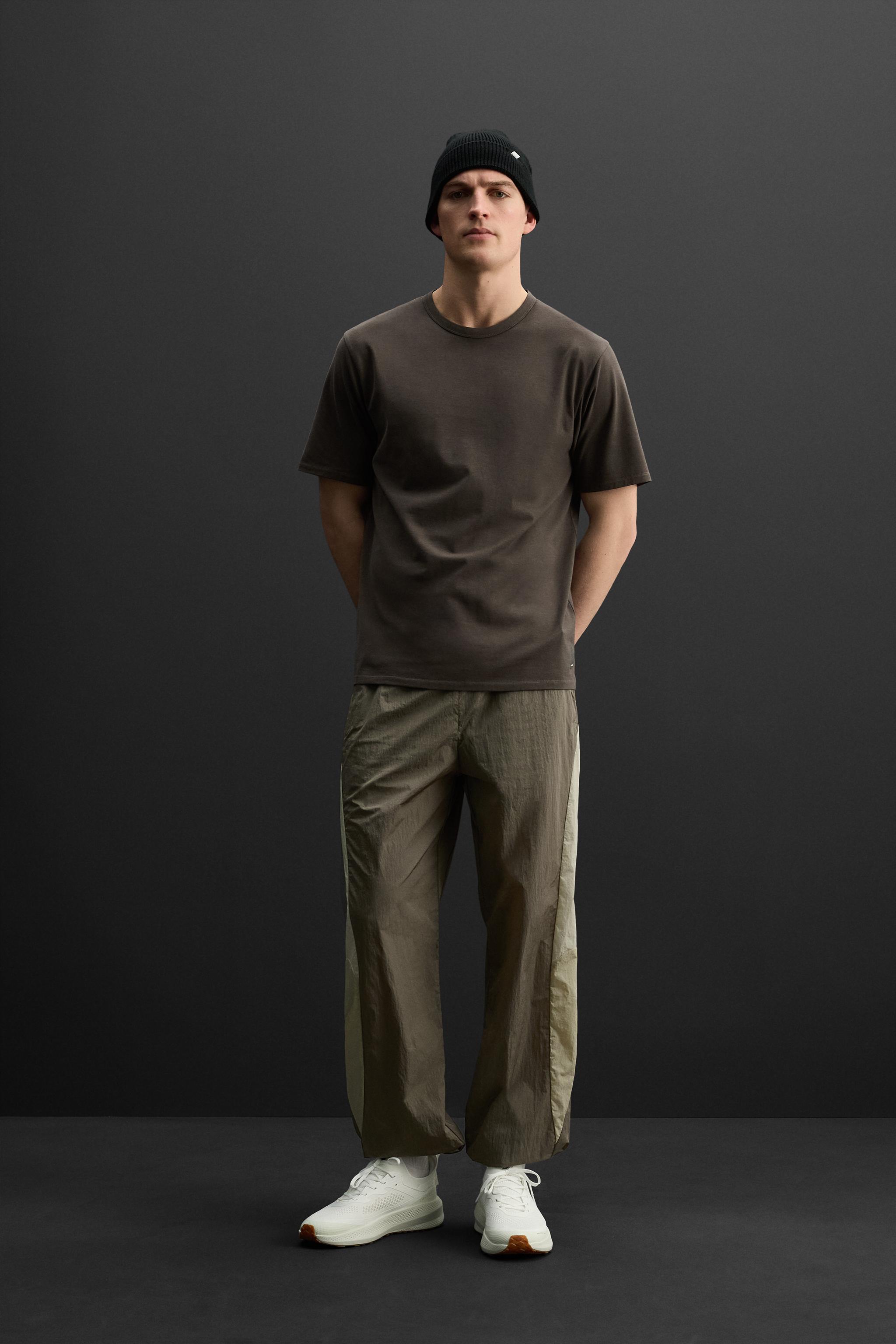 トレーニングコットンブレンドTシャツ - ダークブラウン | ZARA トレーニングコットンブレンドTシャツ - ダークブラウン | ZARA
