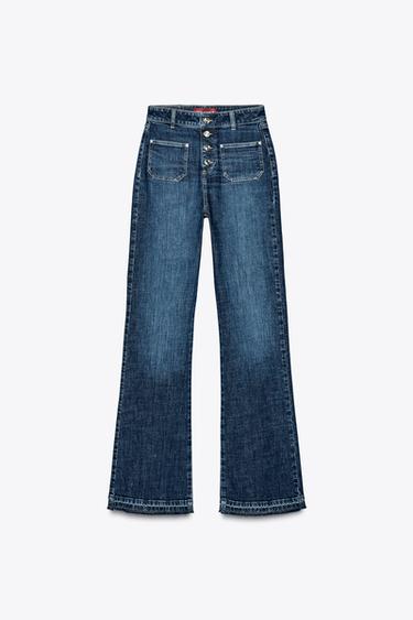 Z1975 HIGH-WAIST BOOTCUT JEANS - Blue by Zara