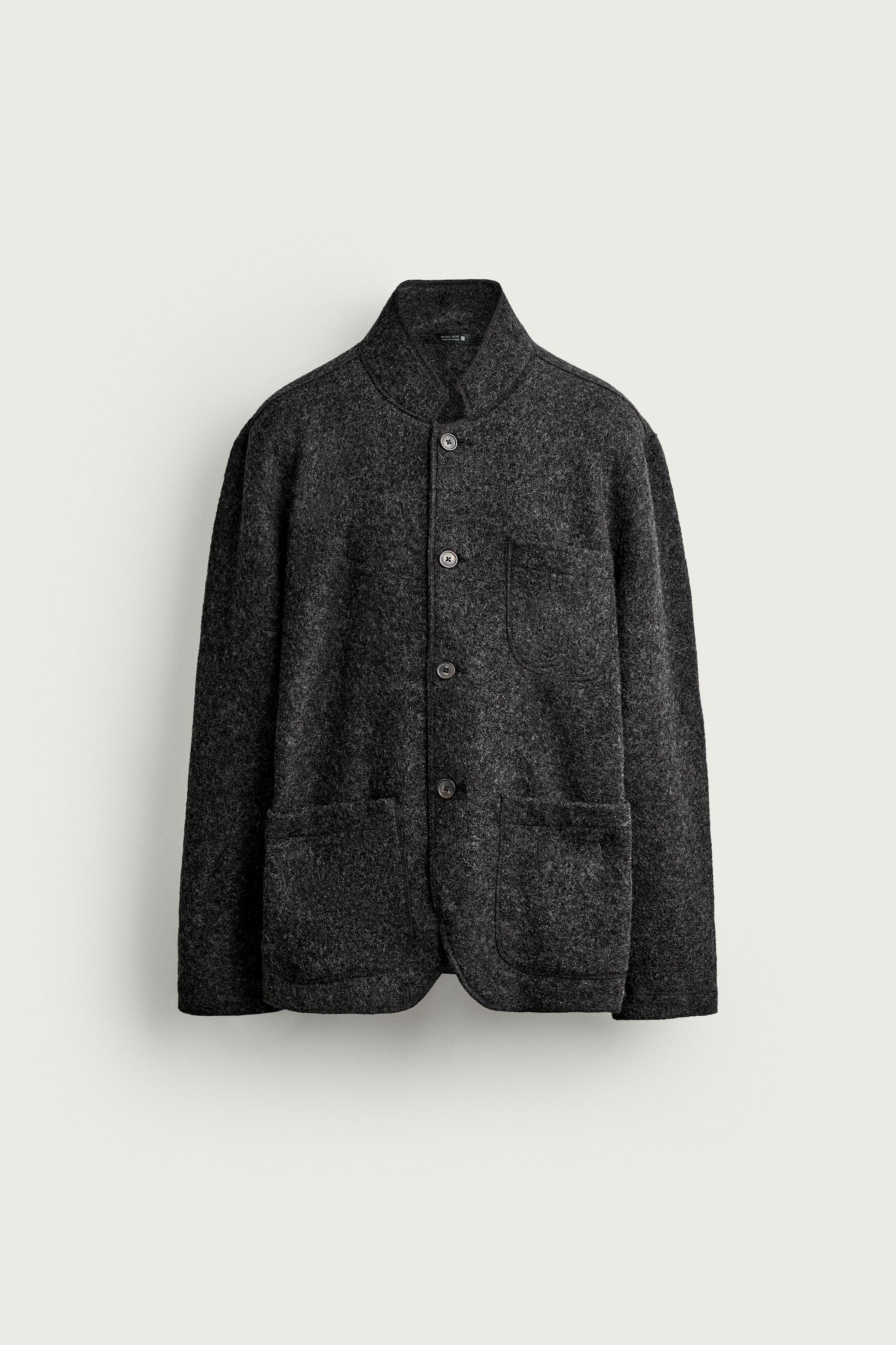 Zara VİSKOZ VE YÜN KARIŞIMLI RELAXED FIT BLAZER görsel 8