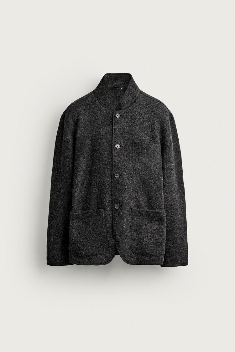 WOOL BLEND RELAXED FIT BLAZER