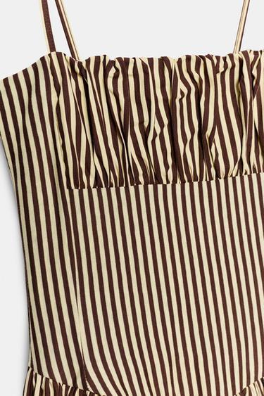 ROBE RAYÉE BIMATIÈRE EN POPELINE - rayures de Zara - Image 6