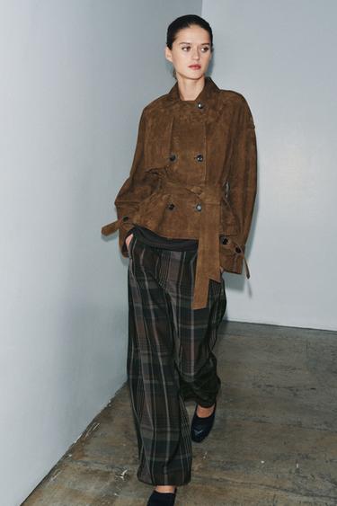 ZW COLLECTION LIMITED EDITION: КҮДЕРІ ҚЫСҚА ТРЕНЧ - Хаки Zara компаниясынан