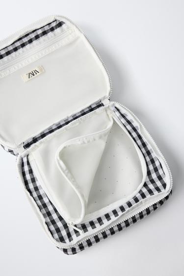 CHECK TOILETRY BAG - Black by Zara - Image 3