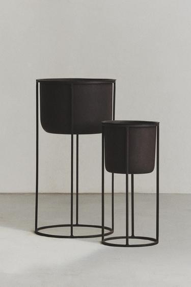 Zara METAL PLANTER - Black
